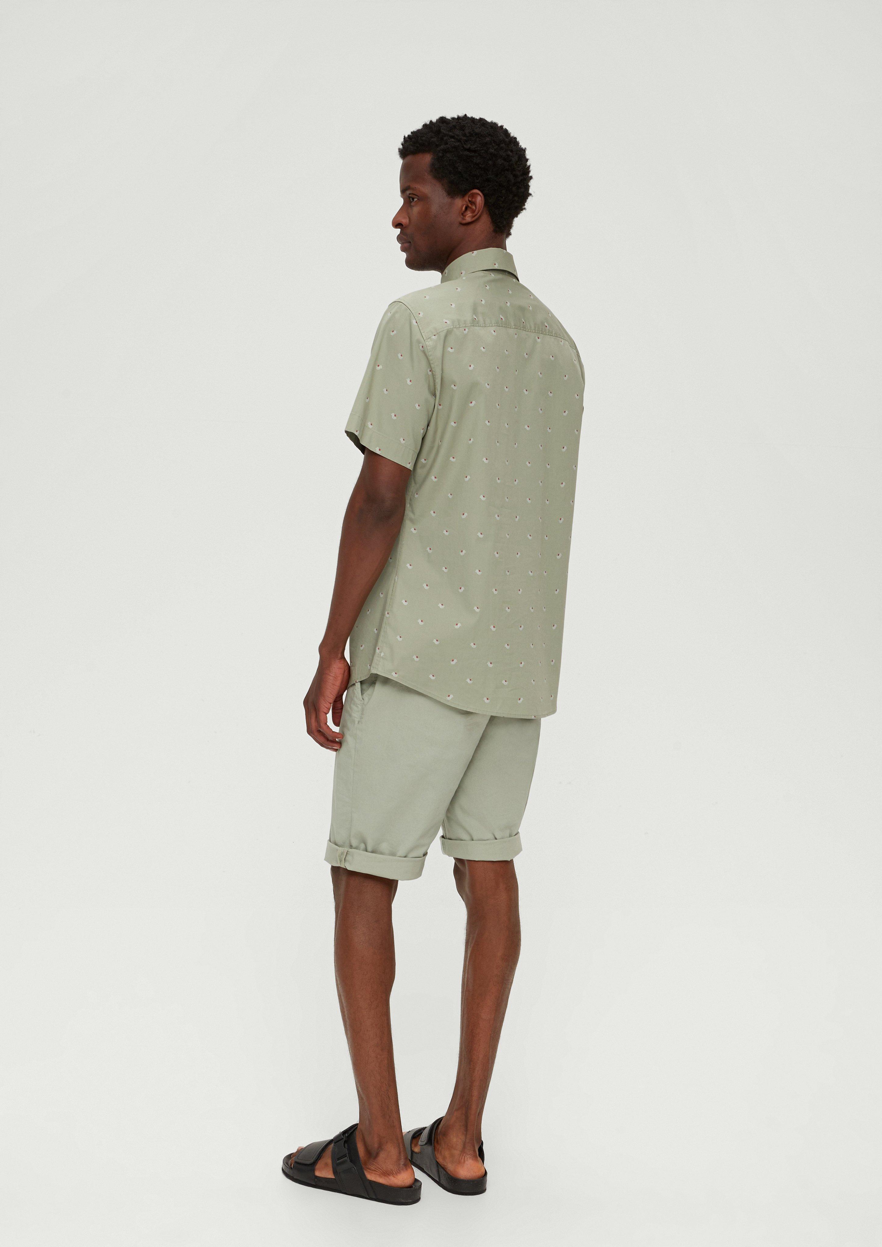 Slim: Kurzarmhemd mit Alloverprint  2131013-78A6