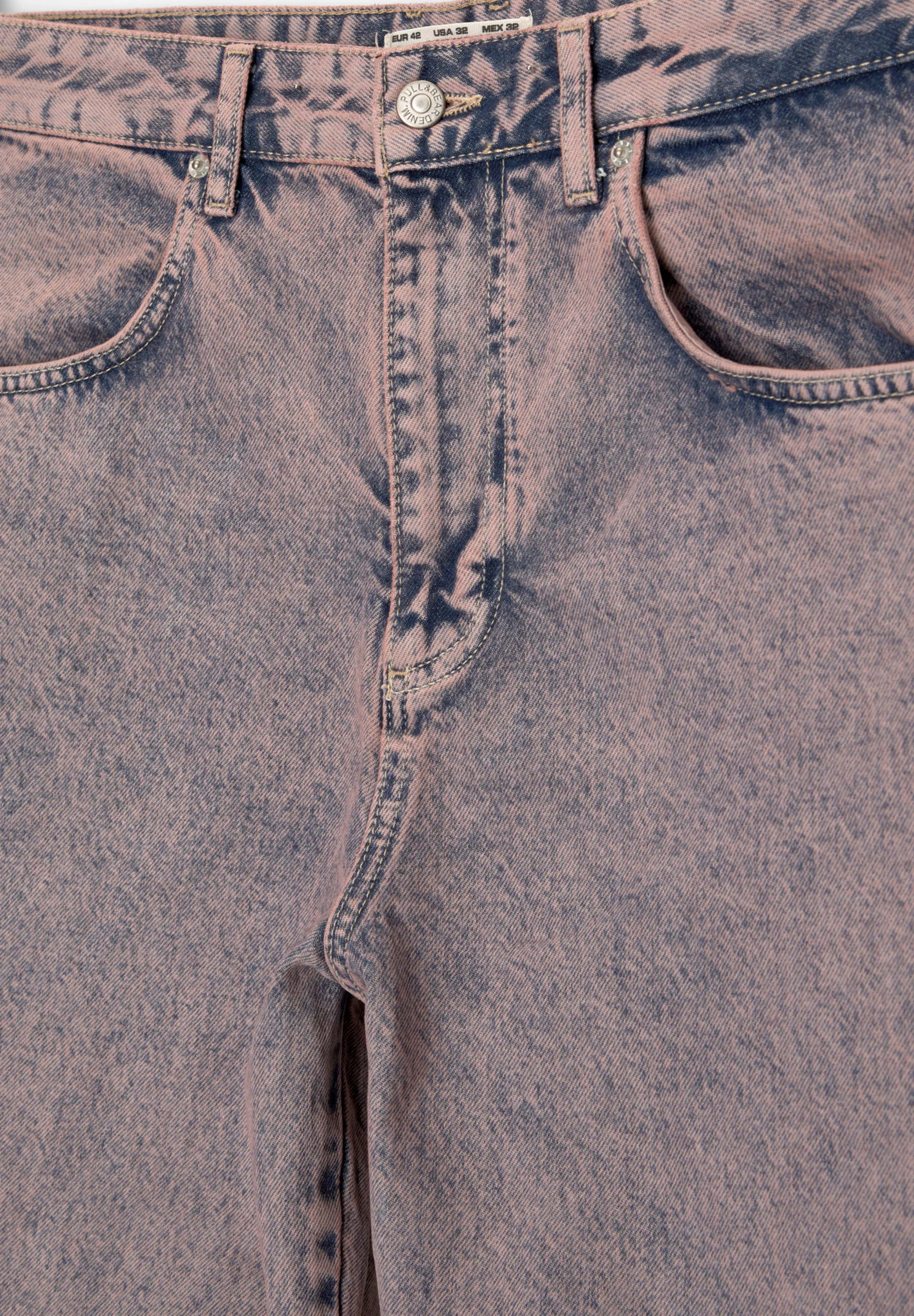 PULL&BEAR WASHED BARREL - Vaqueros pitillo