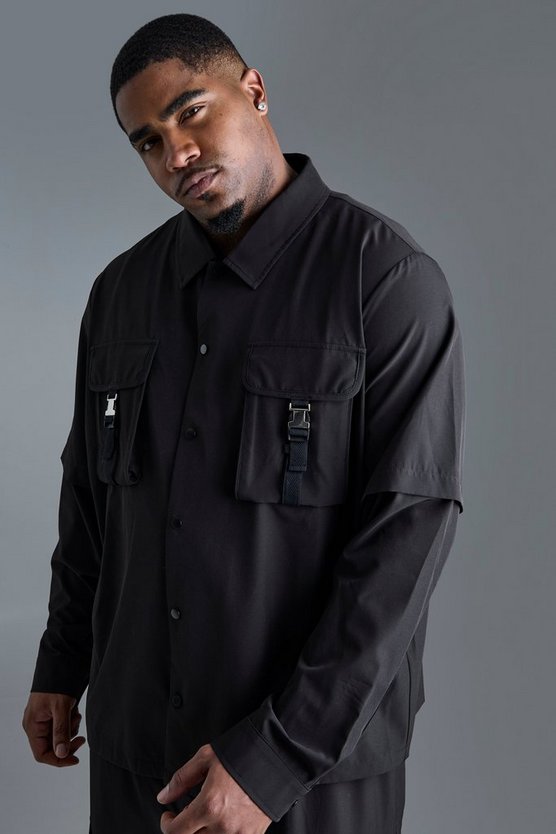 Plus Utility Harrington-Jacke mit Stretch
