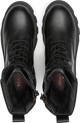 Marc O'Polo Schnürstiefel mit Innenzipper aus matt glänzendem Rindleder