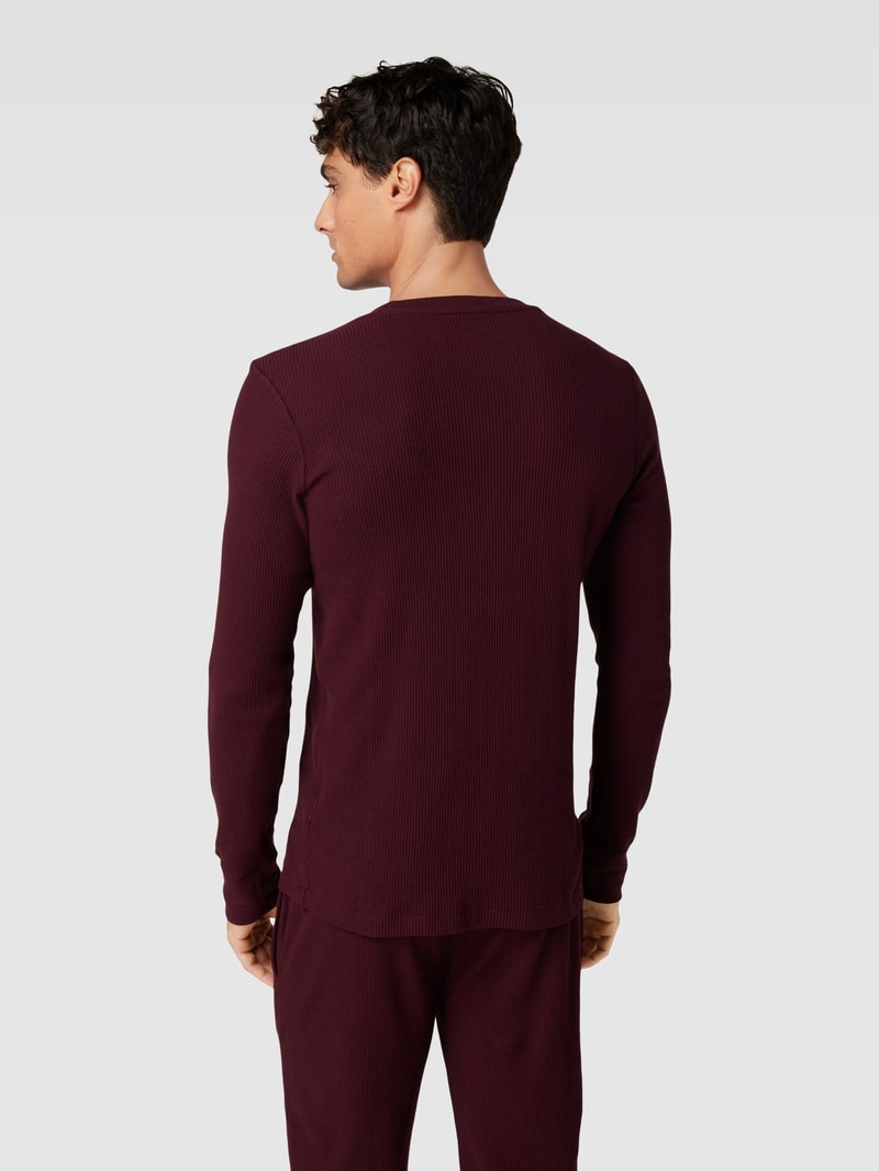 Sweatanzug mit Motiv-Stitching in bordeaux rot