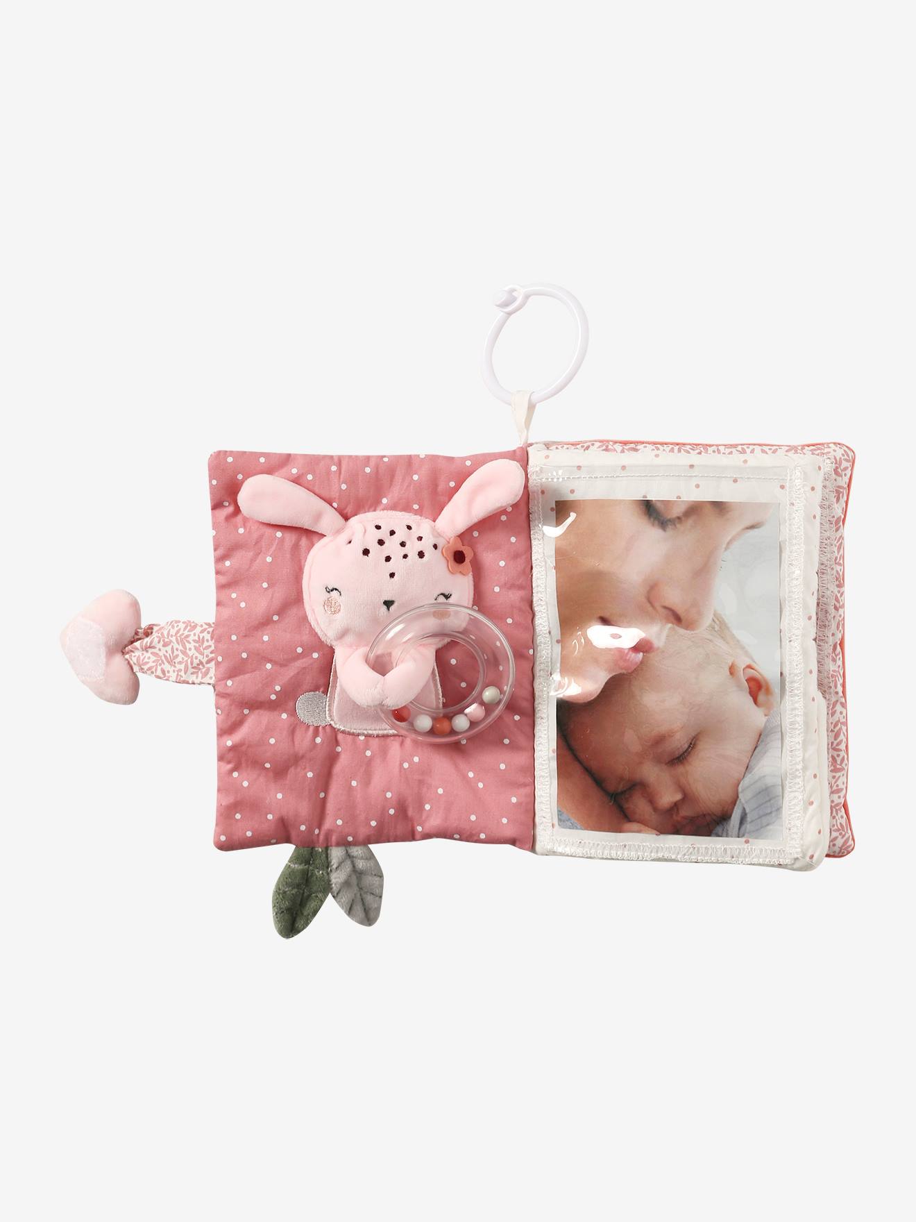 Vertbaudet Baby Activity-Buch ROSA WELT - weiß