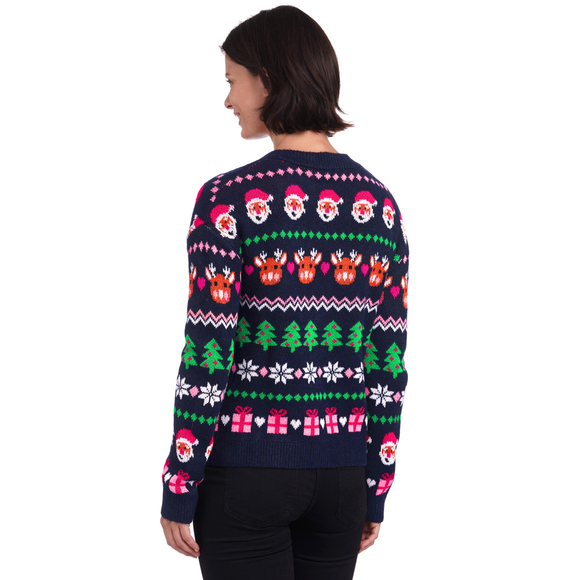 Damen Weihnachtsstrickjacke gemustert