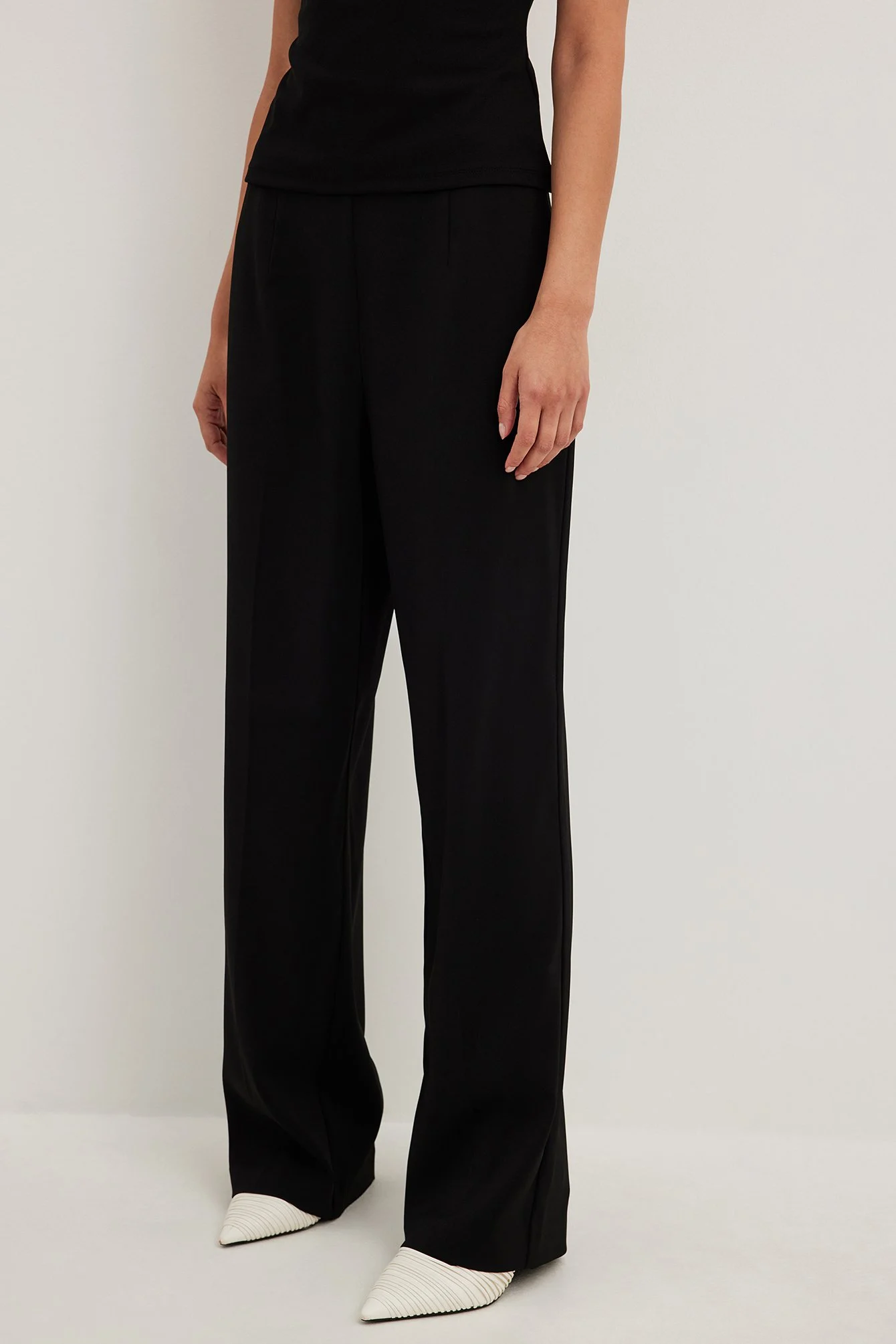 Tailored Darted High Waist Suit Pants