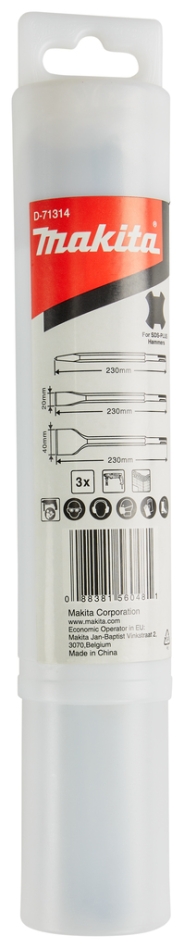 Makita priedai D-71314 SDS-Plus kaltų rinkinys, 3 dalys
