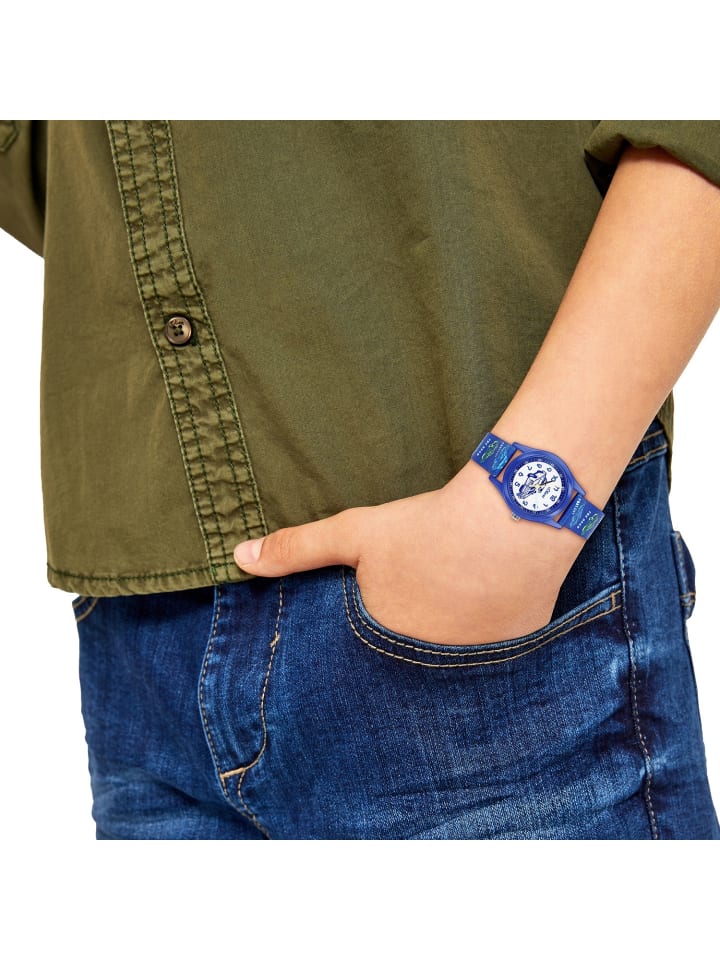s.Oliver Quarzuhr Nylon, Alloy in Blau günstig kaufen 15,5 cm