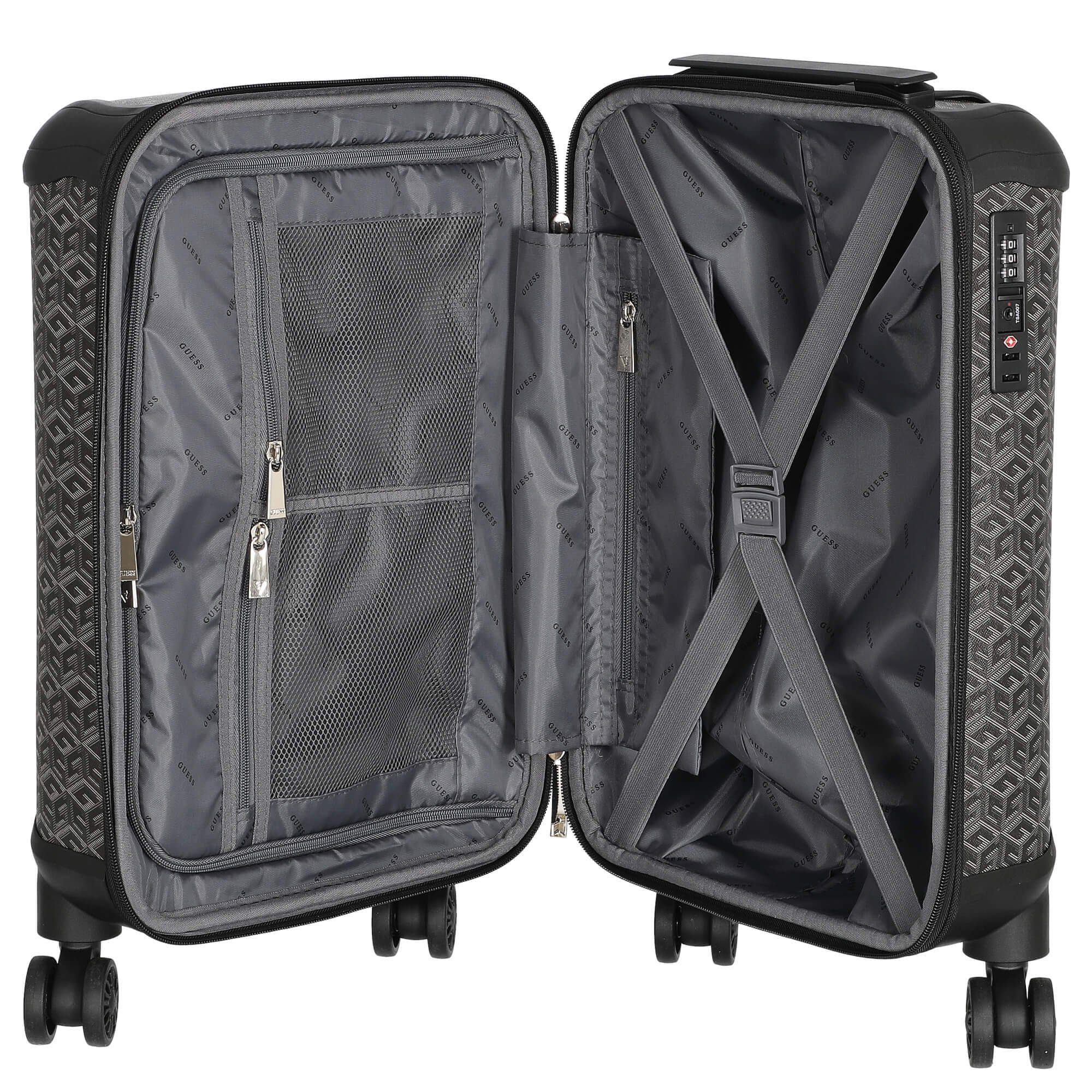 Guess Handgepäck-Trolley Wilder 18 IN - 4-Rollen-Kabinentrolley 46 cm XS, 4 Rollen Rollen