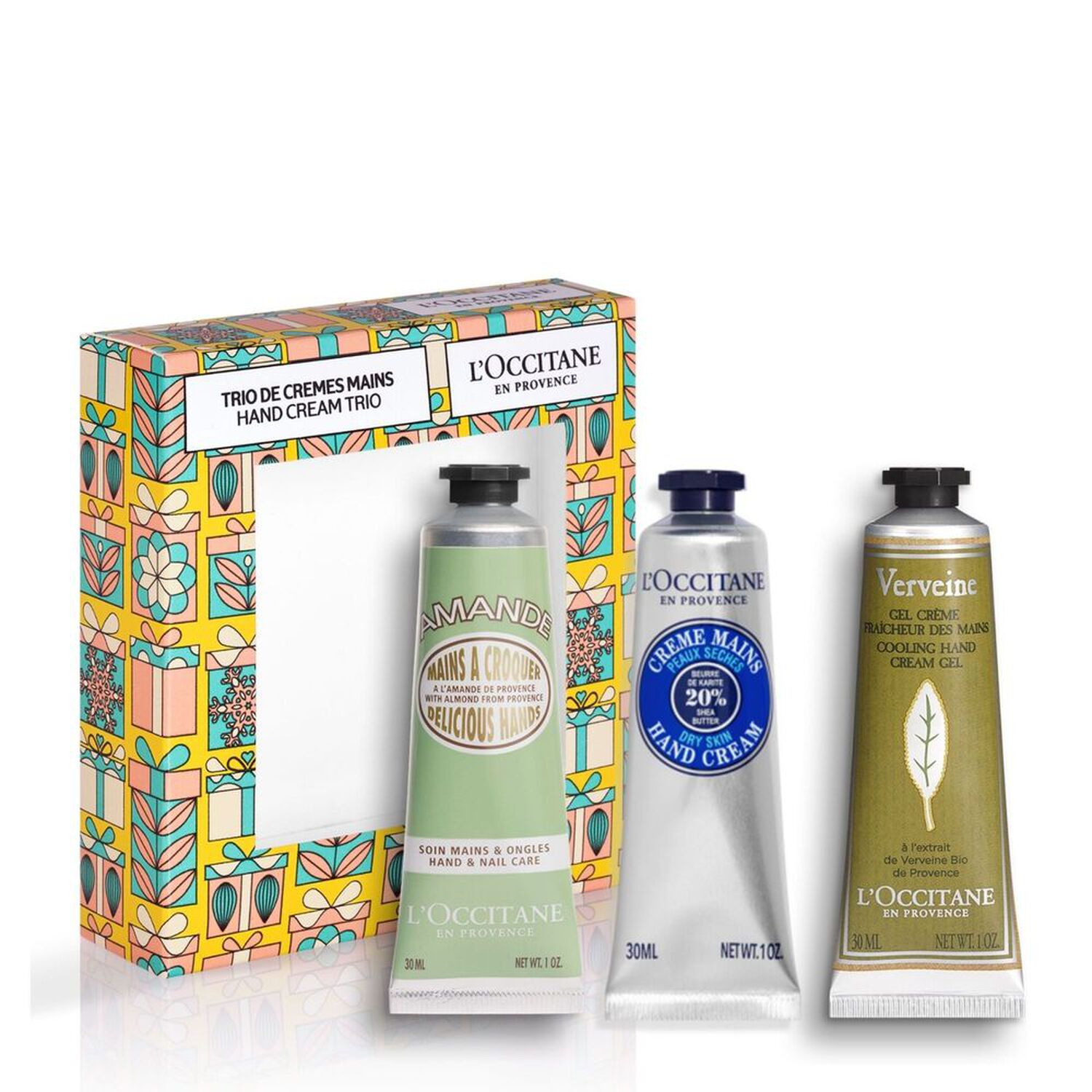 l'occitane Trio Karité - Amande - Verveine Coffret Crème Mains 30 ml + 2 Produits