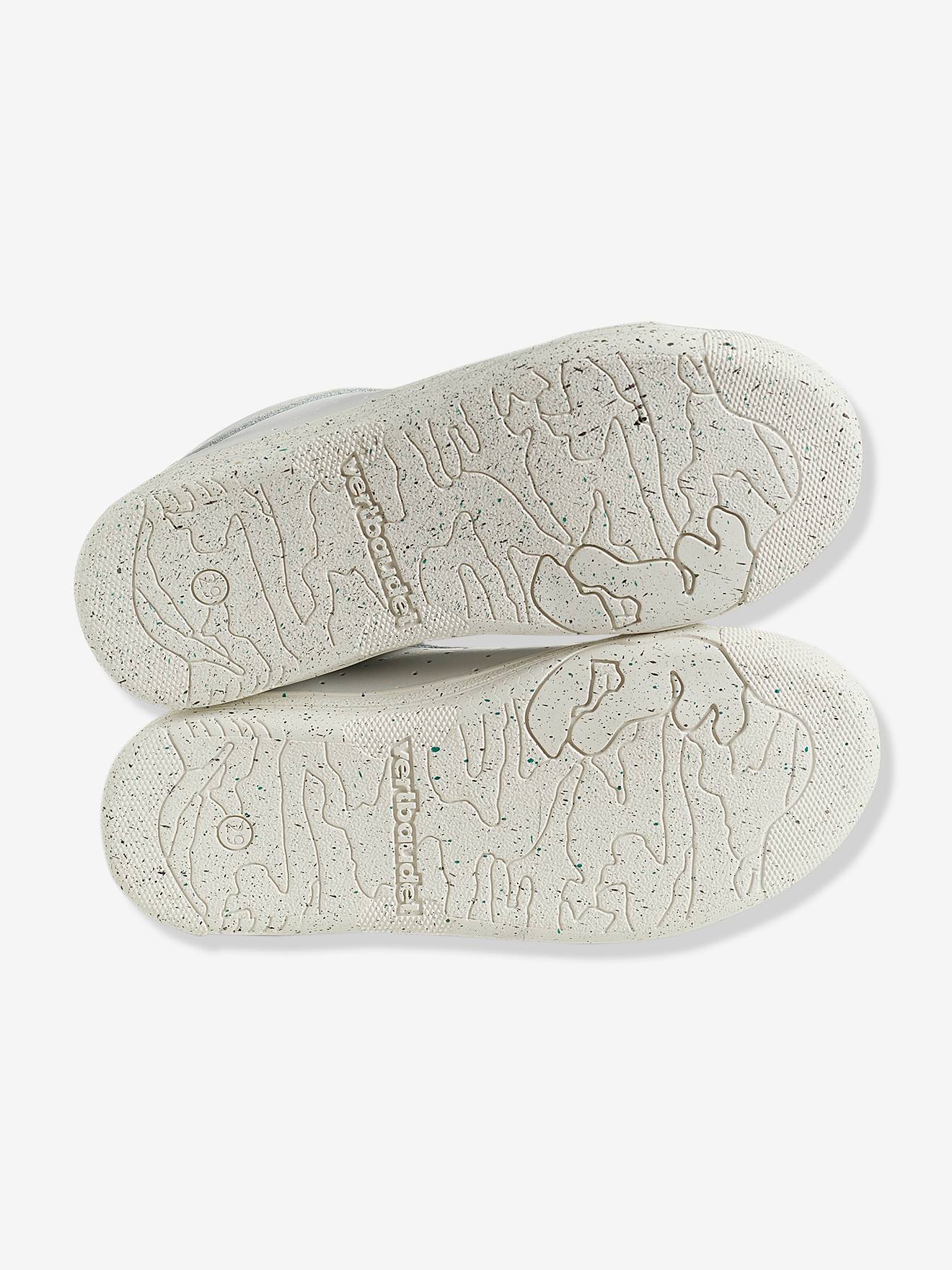 Baskets élastiquées garçon en cuir blanc