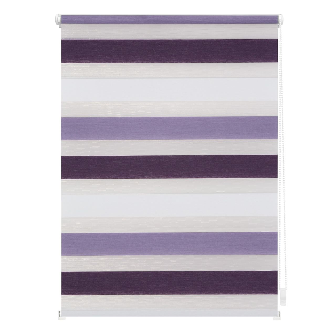 Lichtblick Duo-Rollo Klemmfix, ohne Bohren, Bunt - Violett - Lila - Weiß, 70 x 150 cm (B x L)