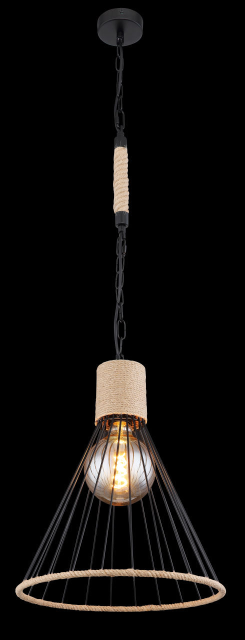 Globo Lighting - HALIA - Hängeleuchte Metall schwarz matt, 1x E27