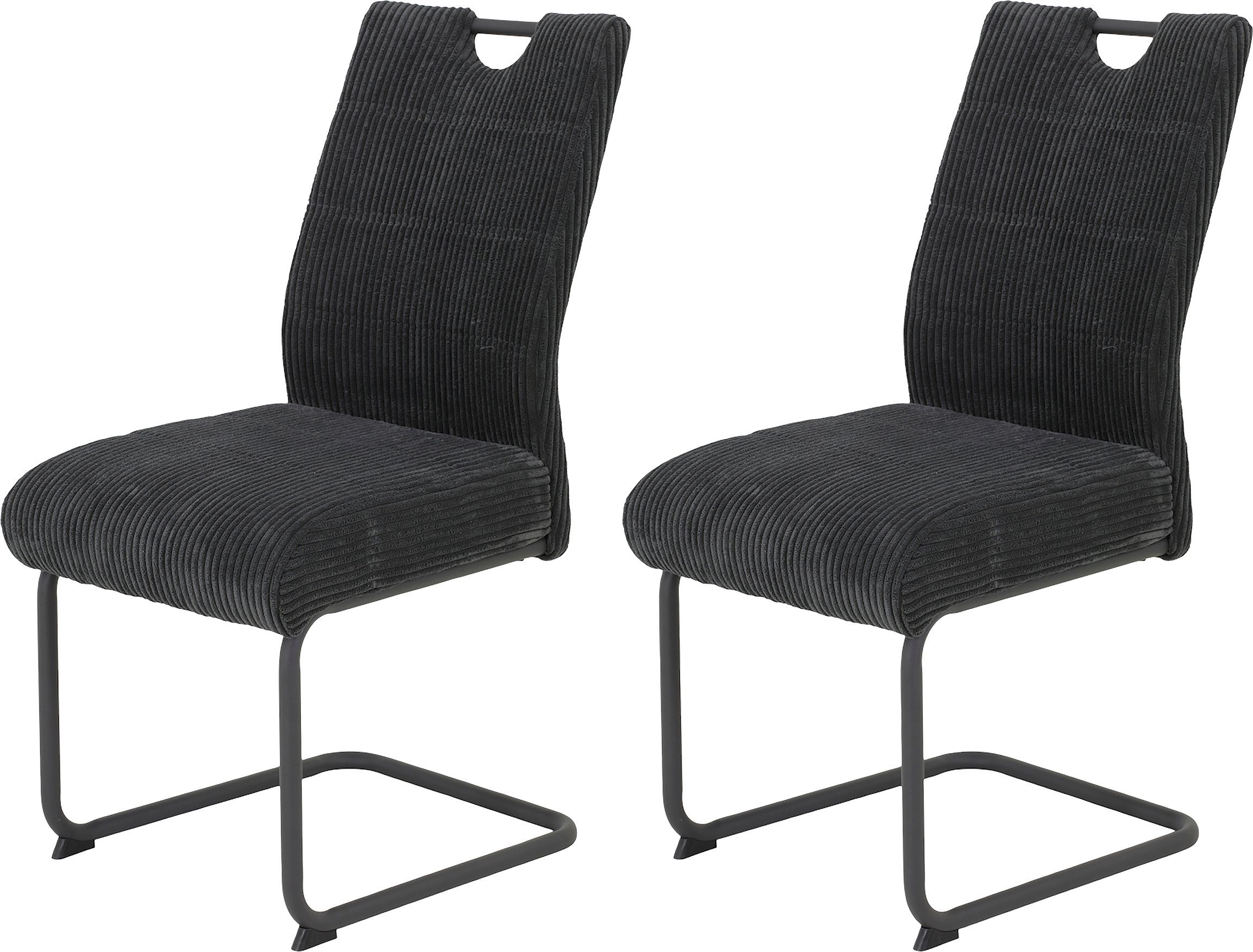 HELA Freischwinger MERKUR XL (Set, 2 St), Federkern, 140 Kg Belastbarkeit, Cord Bezug, 2er & 4er Set