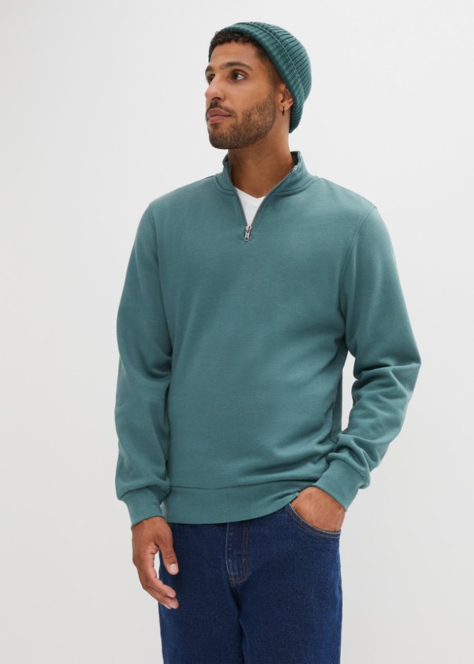 Sweatshirt mit Troyerkragen