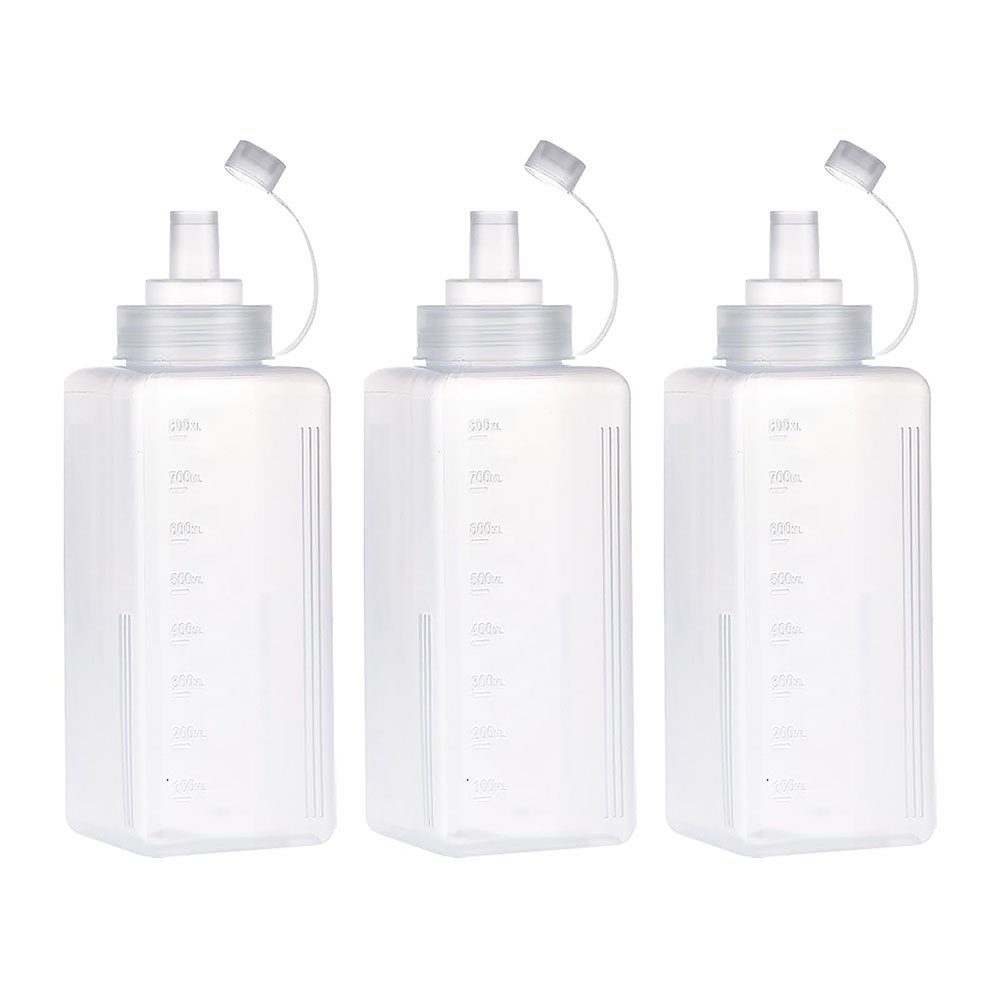 Sarfly Gewürzbehälter 3 Stück Plastik Squeeze Flasche, Mund Quetschflasche Mit Kappen, (3-tlg)