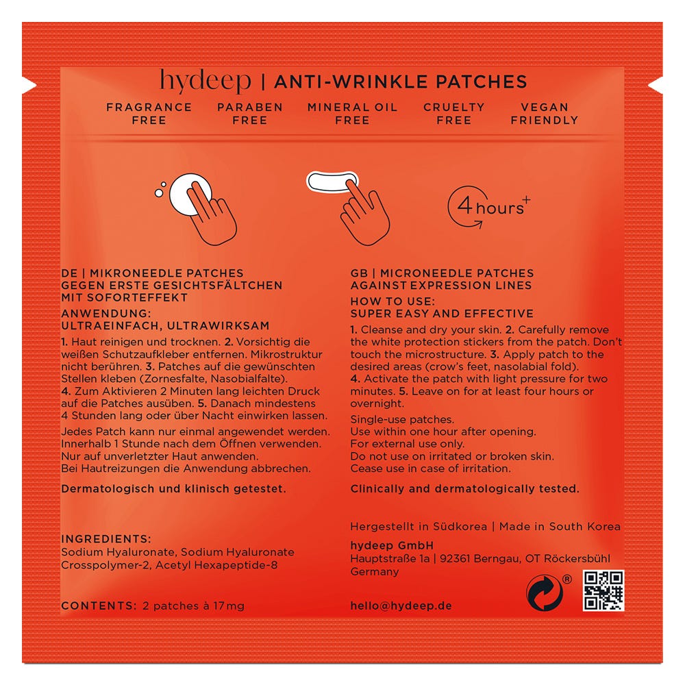 hydeep Anti-Wrinkle Patches 4 Stück