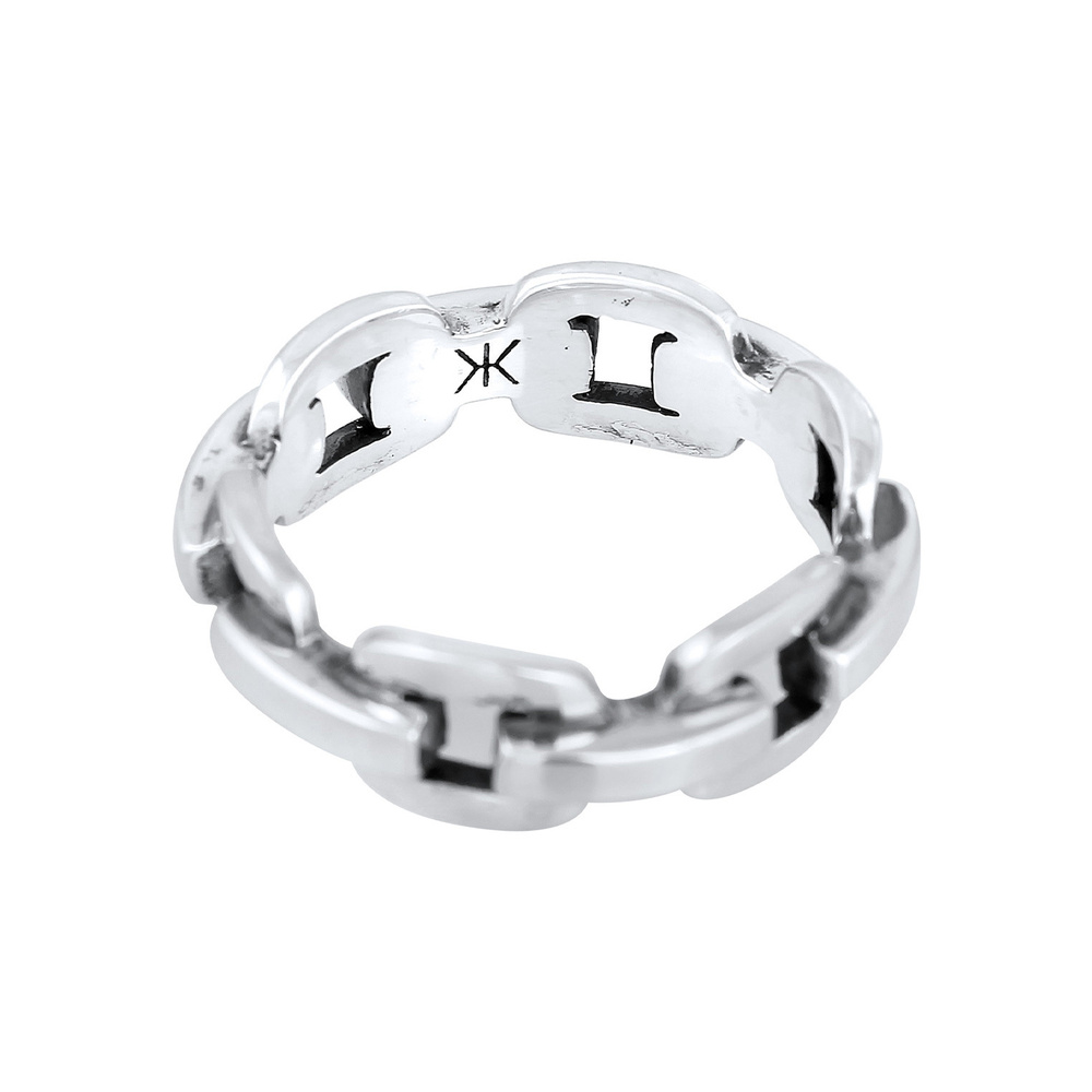 KUZZOI KUZZOI Bague Chaîne pour homme d'aspect robuste en argent sterling 925 Bague