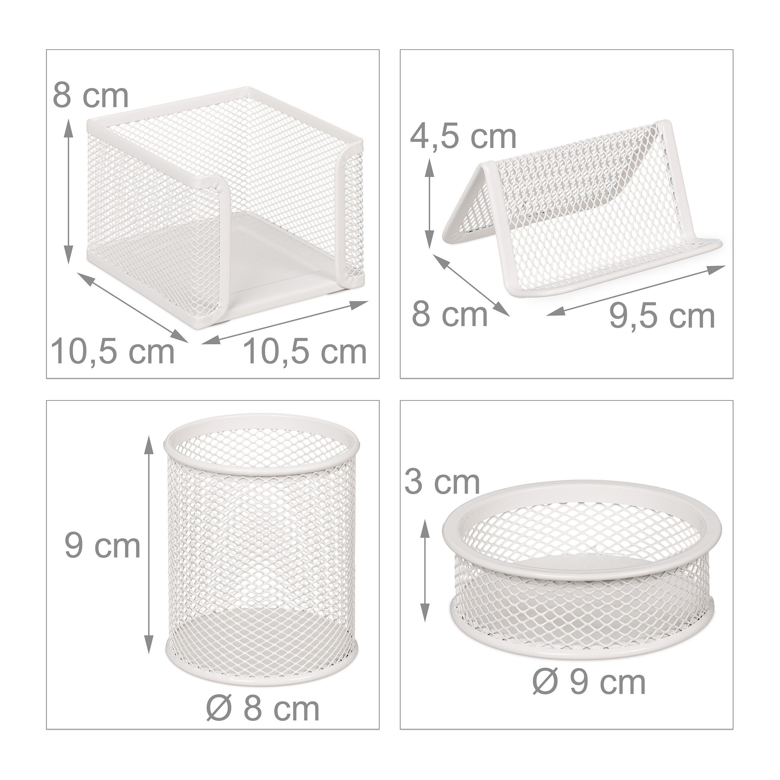 relaxdays Schreibtischaufsatz Schreibtisch Organizer Set 7-teilig