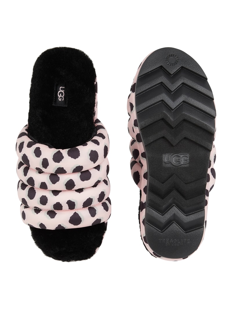 Pantolette mit Plateausohle Modell 'Maxi Slide' in rosa
