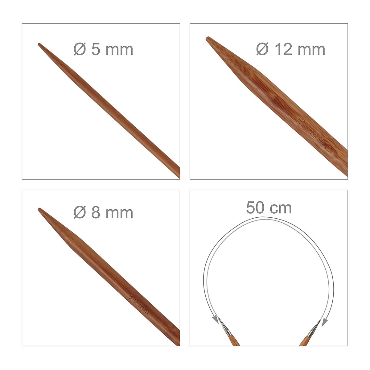 6-tlg. Rundstricknadel-Set