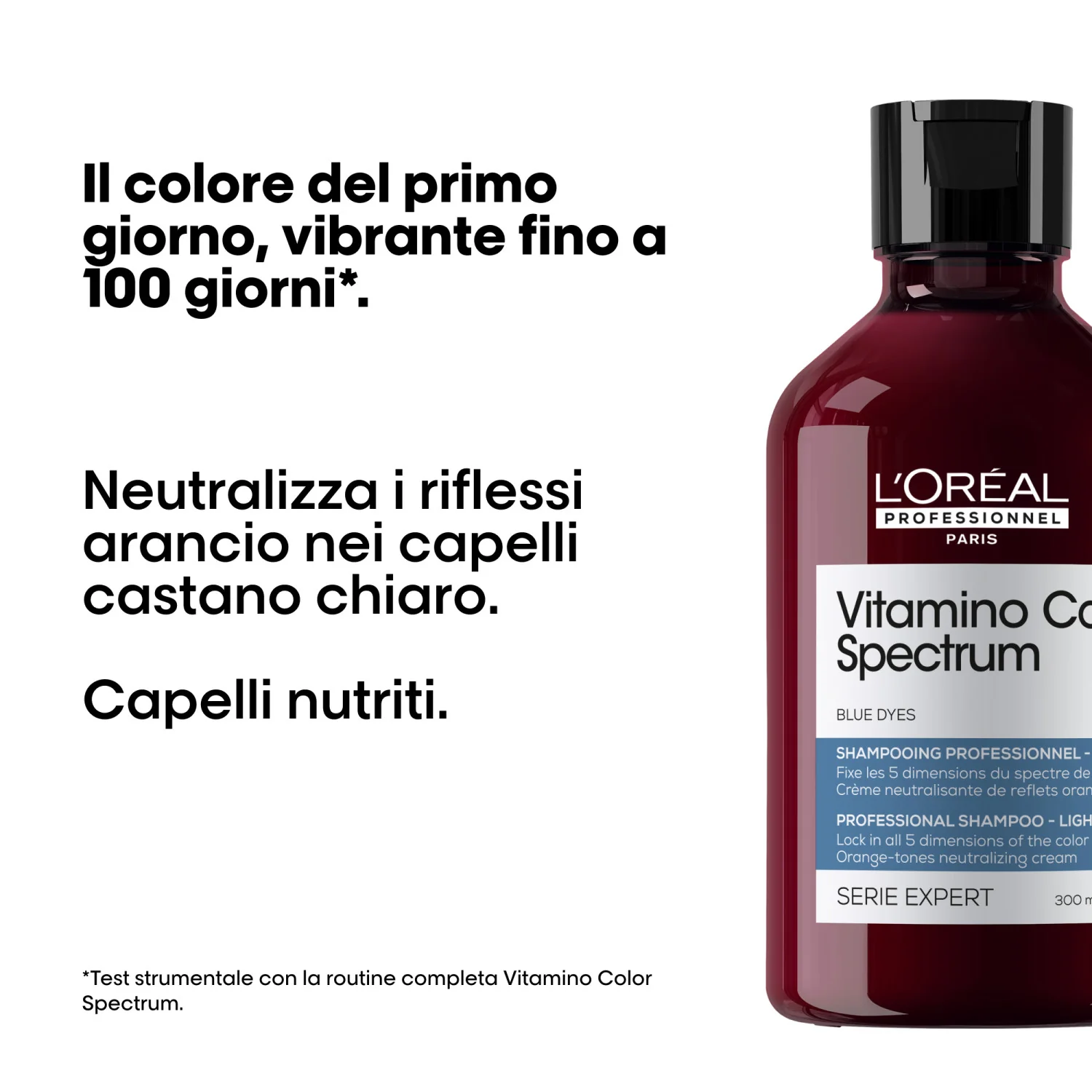 EKSPERTŲ SERIJA Naujas „Vitamino Color Spectrum“ šampūnas su mėlynais dažais – spalvą apsaugantis šampūnas