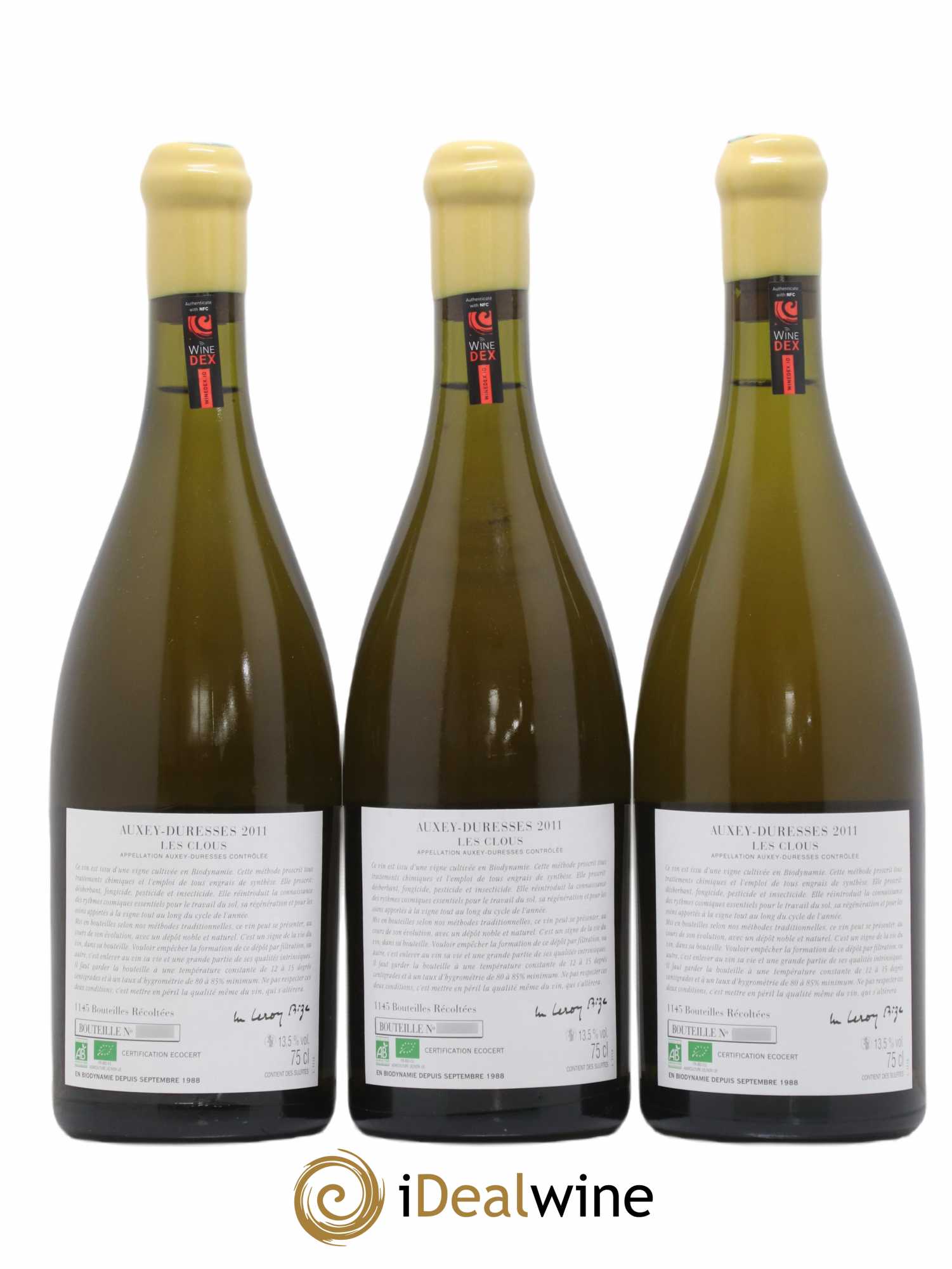Auxey-Duresses Les Clous d'Auvenay (Domaine)  2011 - Lot de 3 Bouteilles