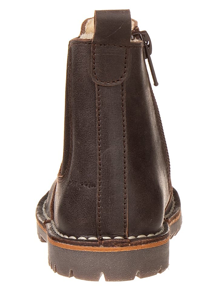 POM POM Leder-Chelsea-Boots in Dunkelbraun günstig kaufen 28
