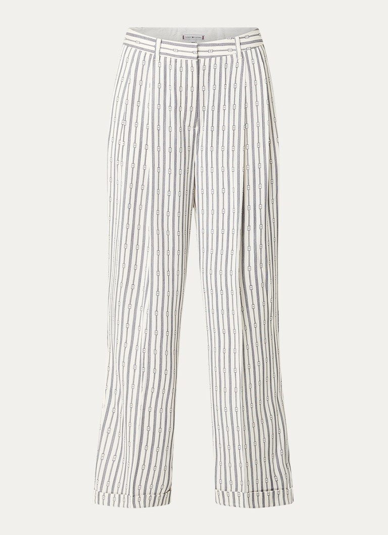 Tommy Hilfiger high-waisted loose-fit trousers with graphic print and side pockets