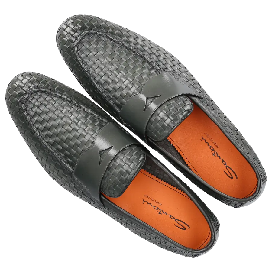 Santoni - Loafer 13903 Kalbsleder - grün