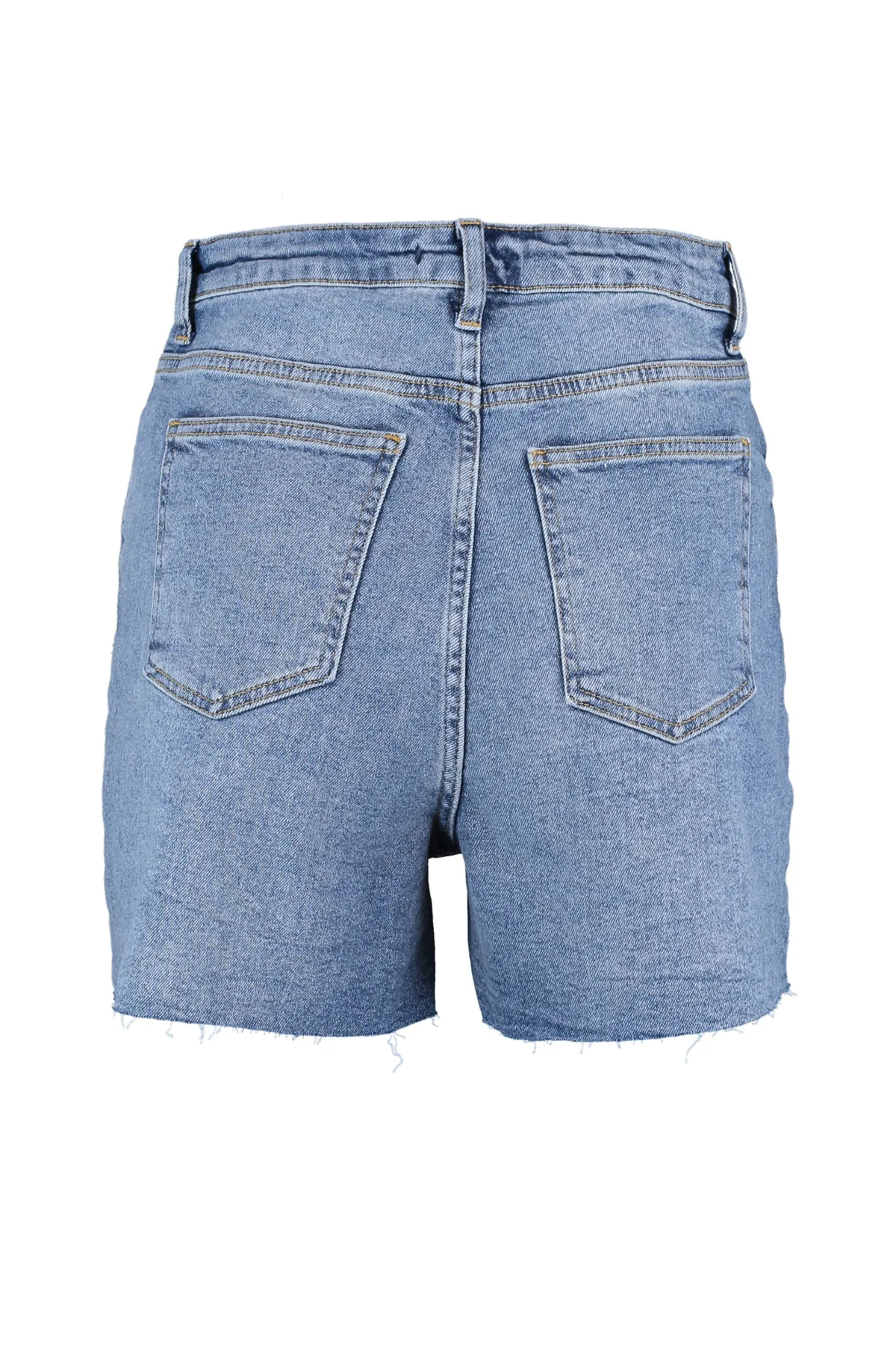 Trendyol Collection  Blaue Basic-Jeansshorts mit hoher Taille TWOSS20SR0209