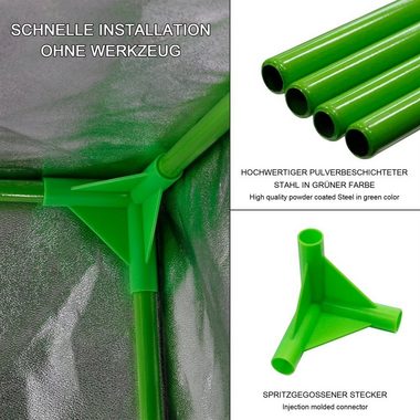 Melko Gewächshaus Gewächshaus Growbox Pflanzenzelt Zuchtzelt für Indoor & Outdoor in Grün Schwarz Growroom Zuchtschrank Darkroom Grow Tent Frühbeet Zimmergewächshaus Growschrank, Stück, 99,9 % lichtundurchlässig