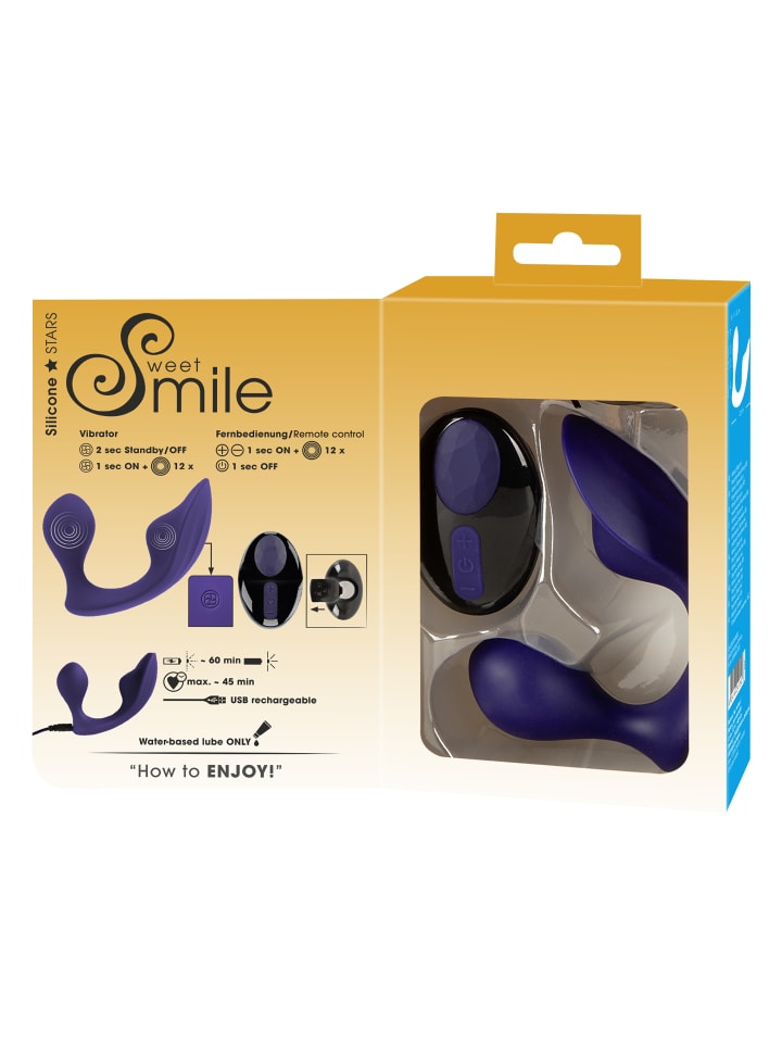 Sweet Smile Slip-Analvibrator RC Anal Panty Vibrator in lila günstig kaufen 72 mm