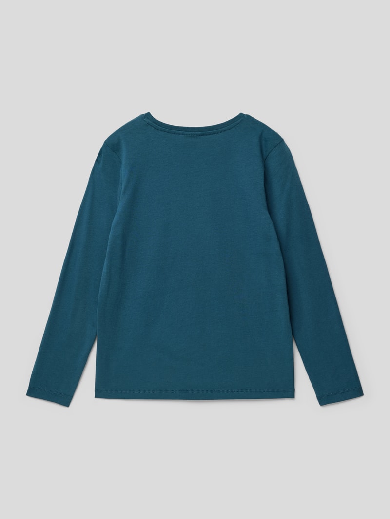 Longsleeve mit Statement-Print in petrol