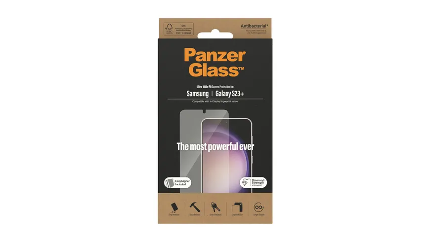 PanzerGlass SP Galaxy S23+ UWF AB m. Applikator