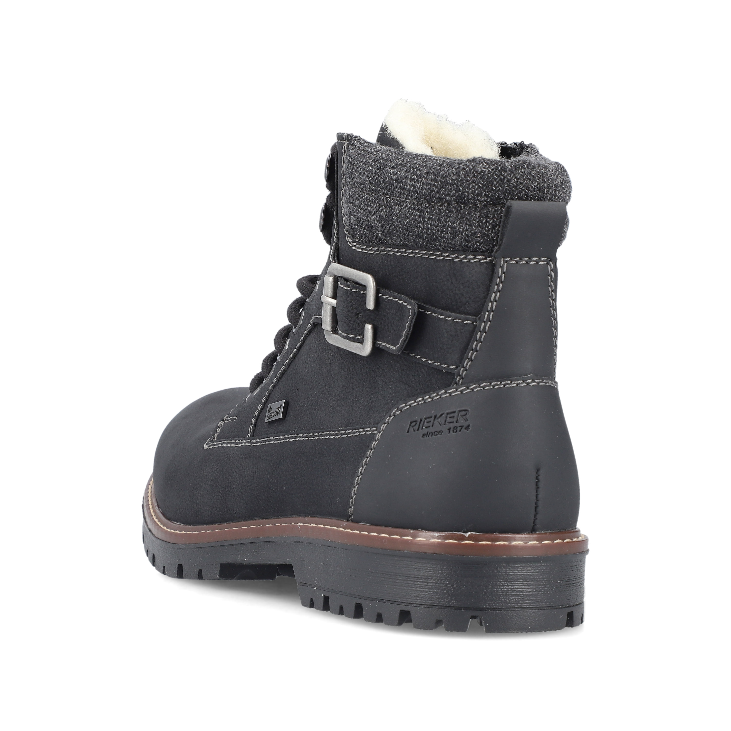 Rieker Herren Schnürstiefel asphaltschwarz
