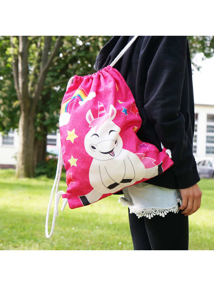 Geda Labels Turnbeutel Einhorn Kids in Pink - 42x33x1cm günstig kaufen onesize