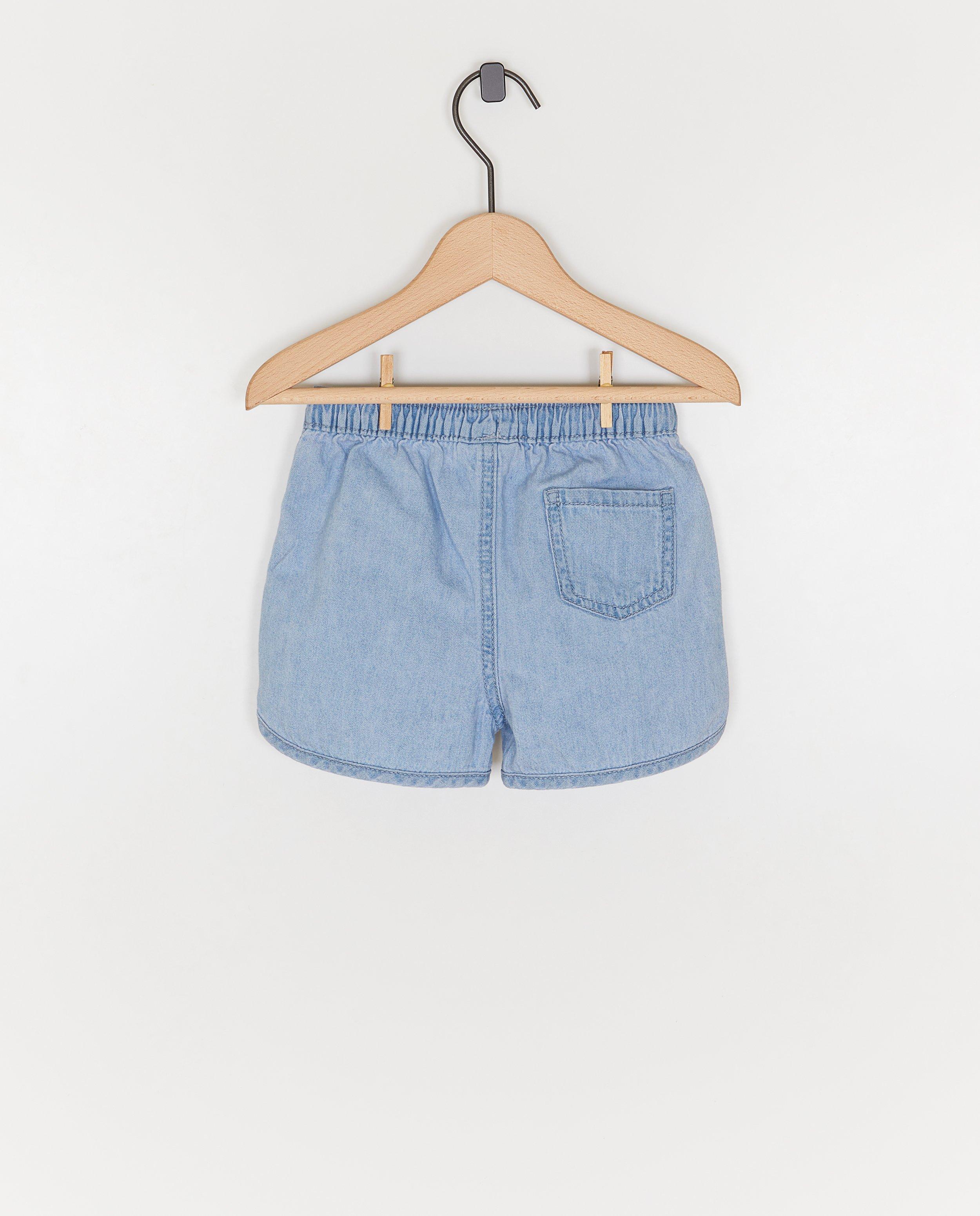 Pantaloni scurți din denim albastru deschis, Cuddles and Smiles, albastru deschis