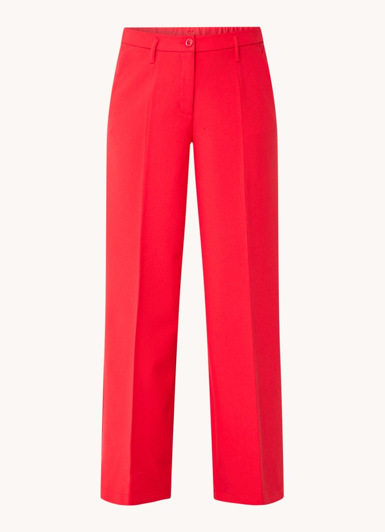 Pantaloni de vară cu talie înaltă, cu talie lată și buzunare laterale.