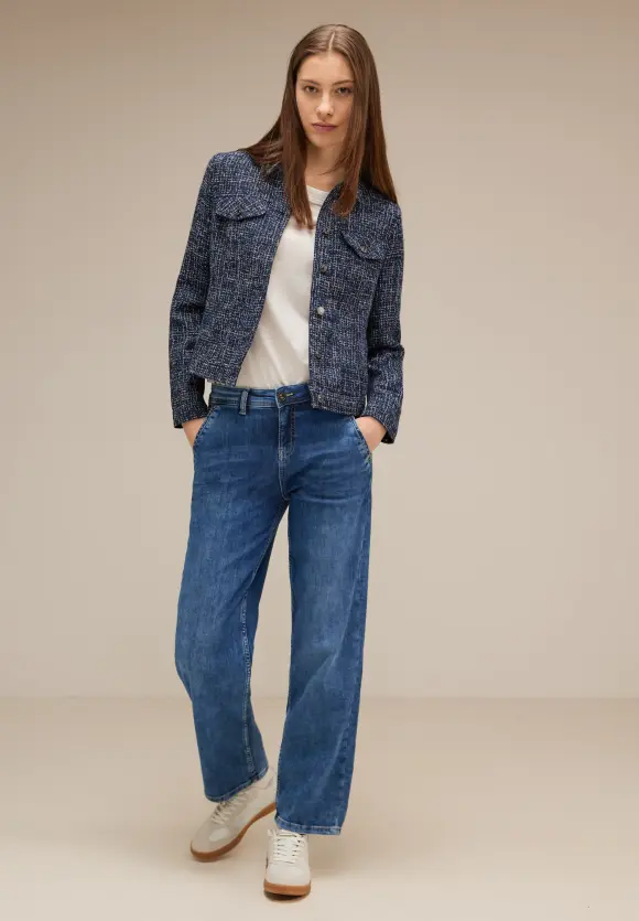 Street One Boucléjacke im Materialmix