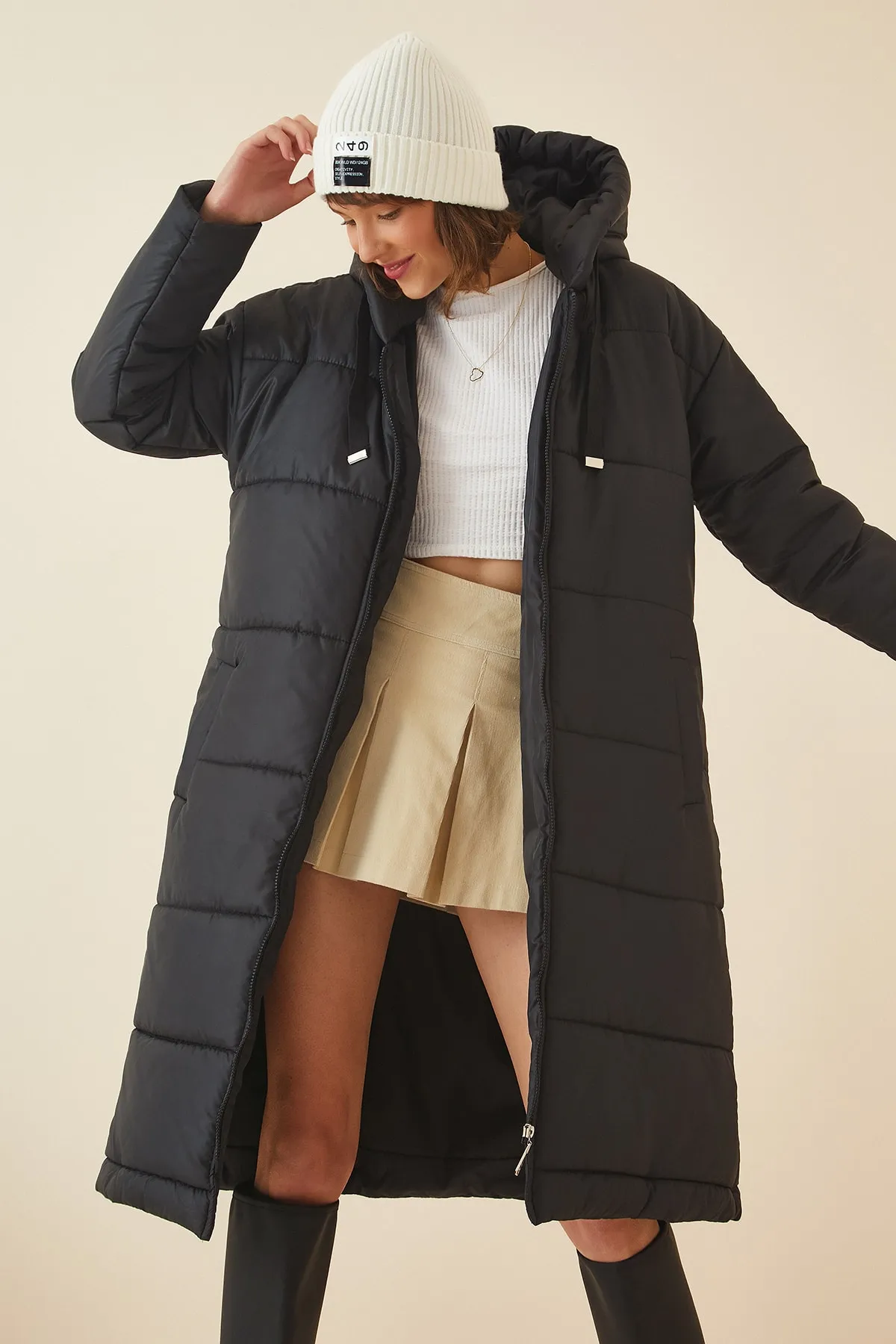 Happiness İstanbul  Mantel - Schwarz - Parka