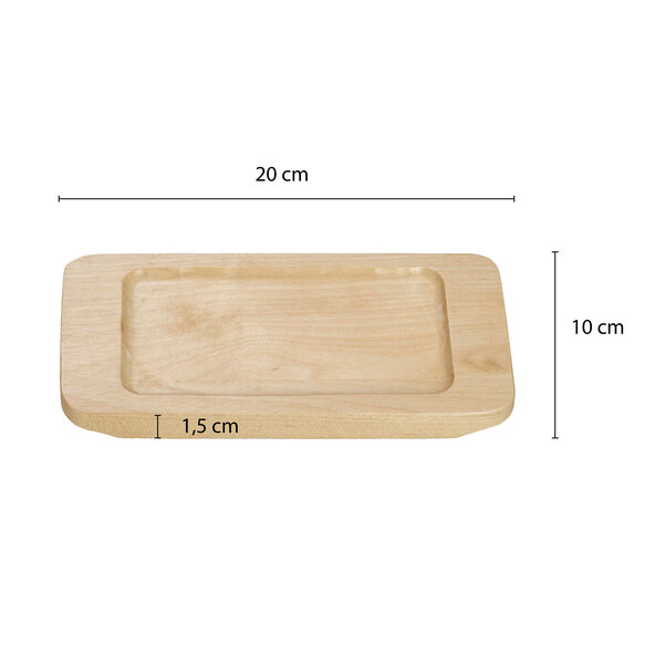 Rechteckige Servierschale, 17 x 10 x 2,5 cm, 4er Set