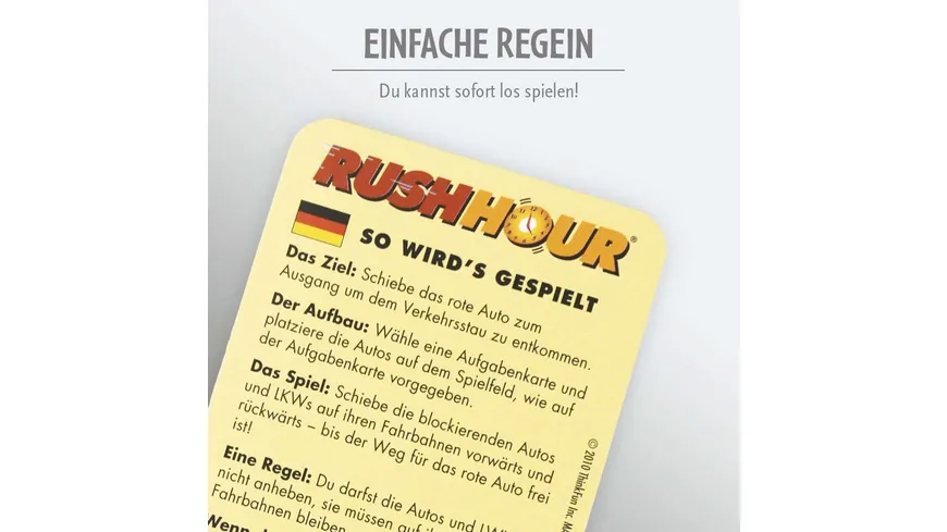 Thinkfun - Rush Hour - Das geniale Stauspiel und bekannte Logikspiel von Thinkfun für Jungen und Mädchen ab 8 Jahren