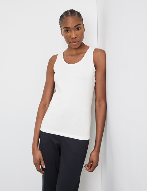 Basic Top aus nachhaltigem Baumwoll-Stretch
