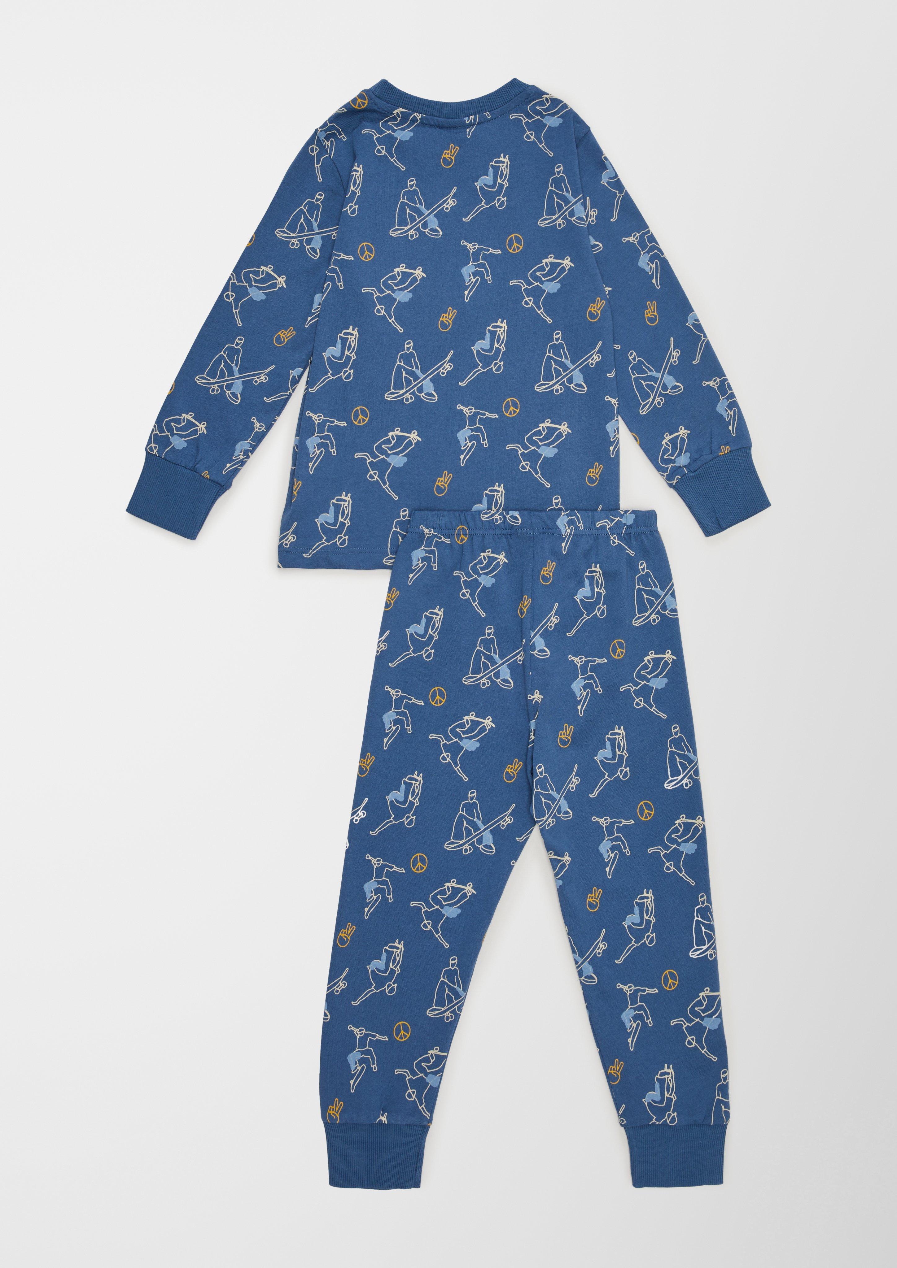 Pyjama mit Allovermuster  6006825-5344
