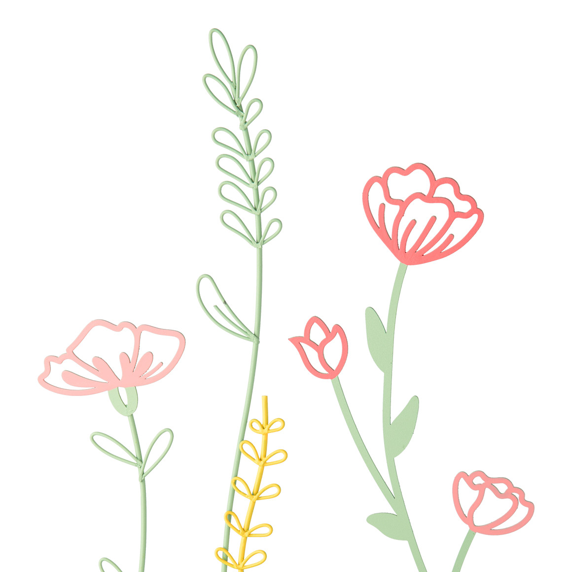 Deko-Aufsteller Blumen mit Holzfuß