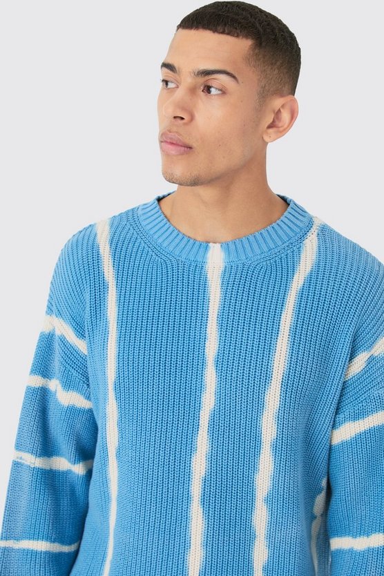Kastiger Oversize Pullover in Hellblau