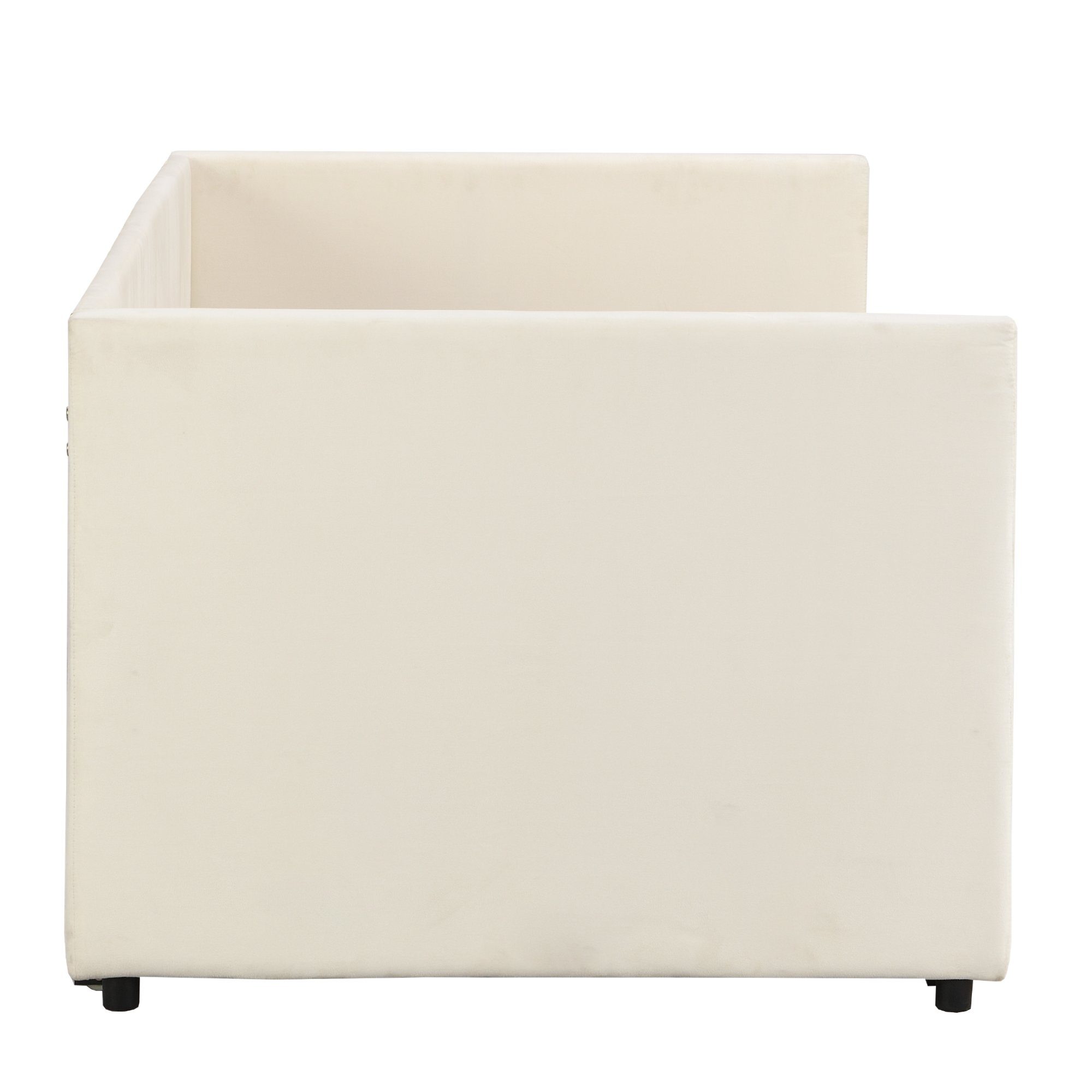 HAUSS SPLOE Polsterbett Tagesbett Polsterbett Kinderbett Schlafsofa Ausziehbares Schlafsofa (mit Lattenrosten, 90/180*200 cm), Samtstoff, ohne Matratze