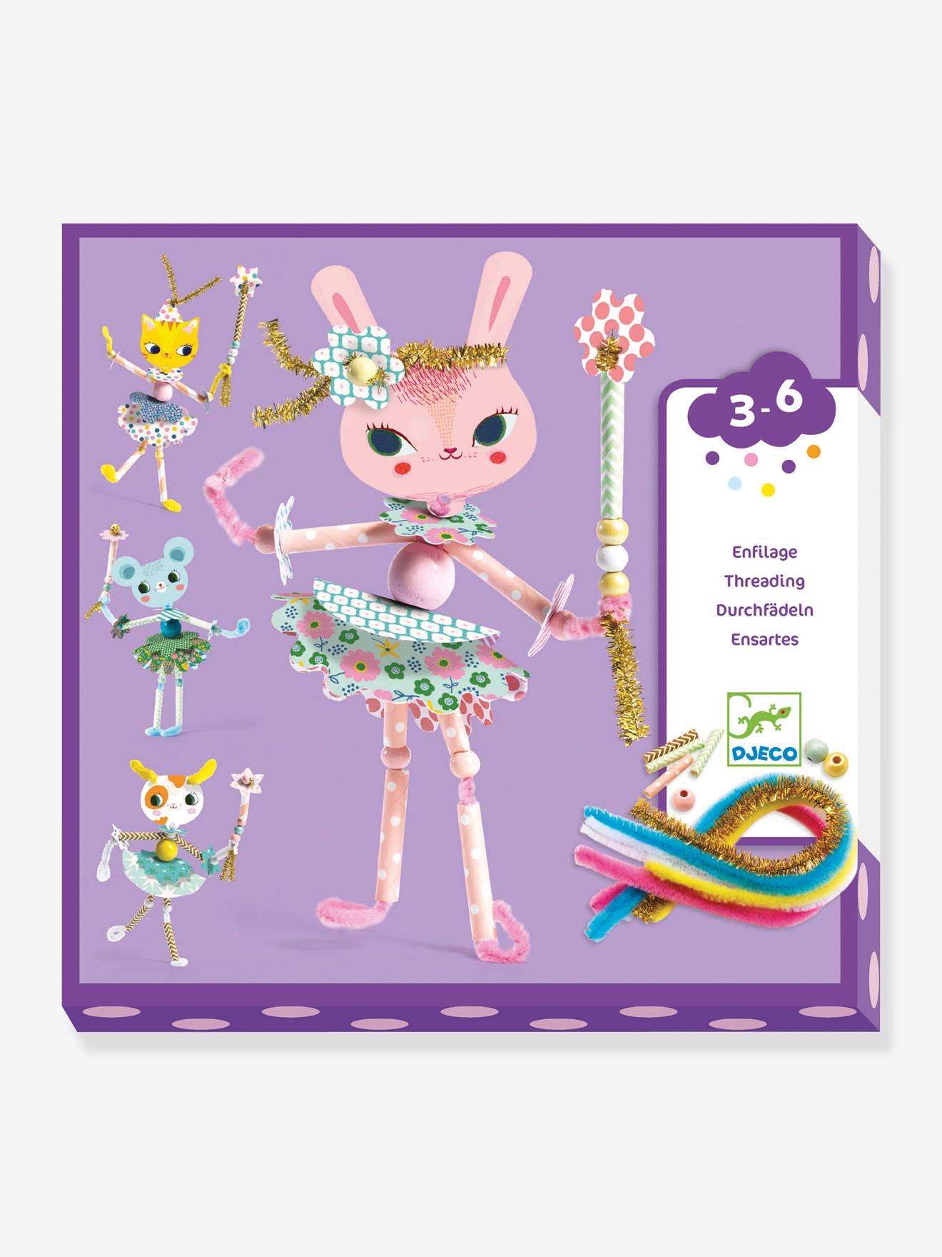 Djeco Fädelspiel DJECO - violett