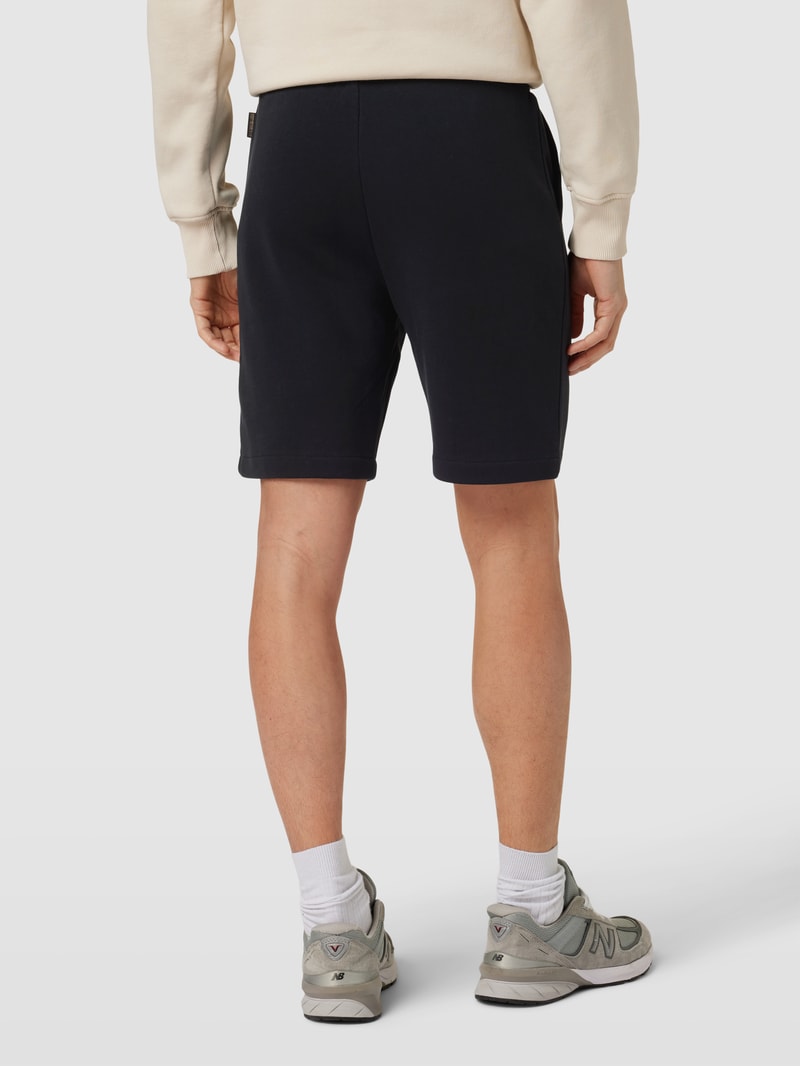 Sweatshorts mit Logo-Stitching in schwarz
