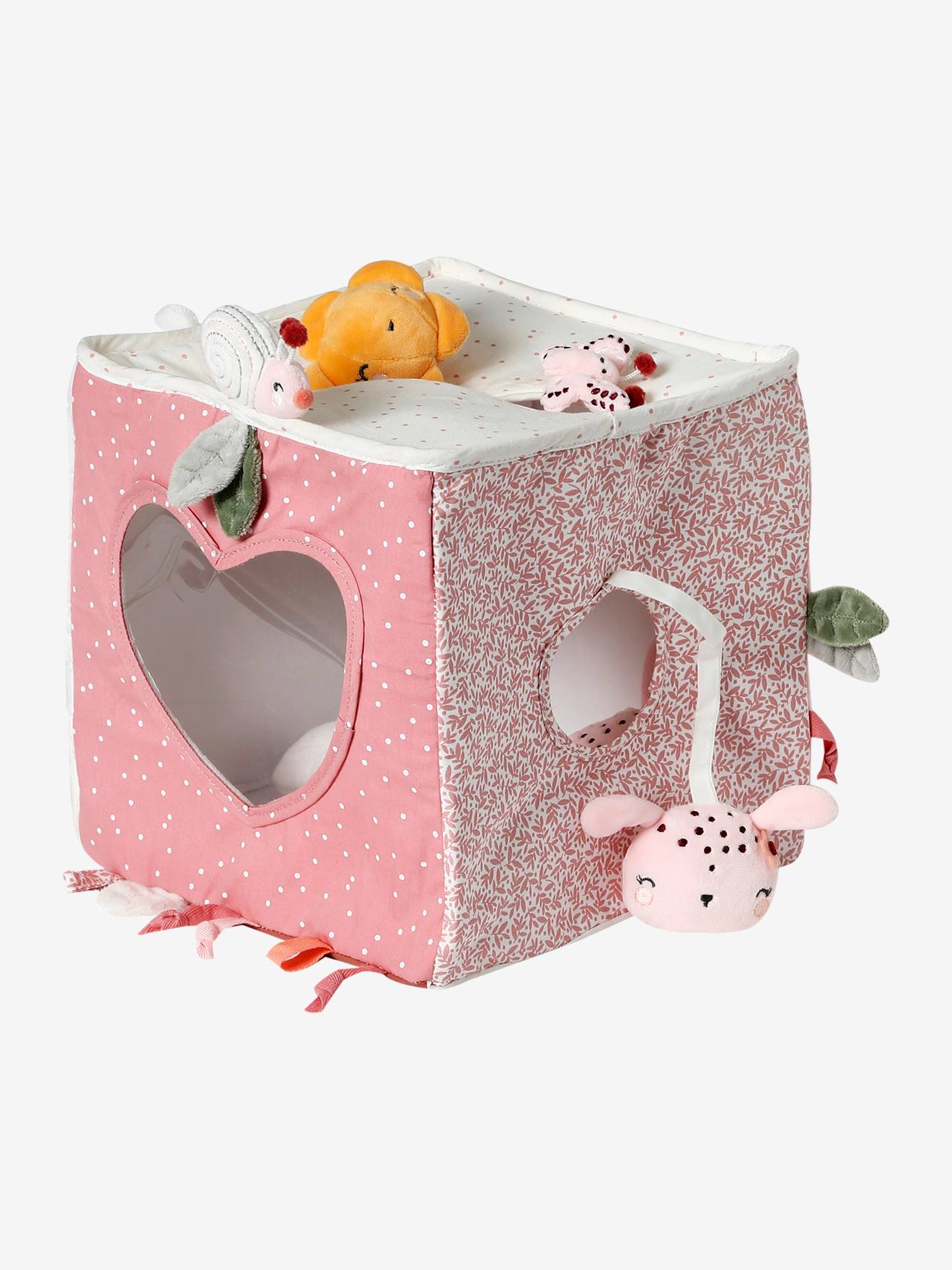 Vertbaudet Großer Baby Activity-Würfel ROSA WELT - rosa