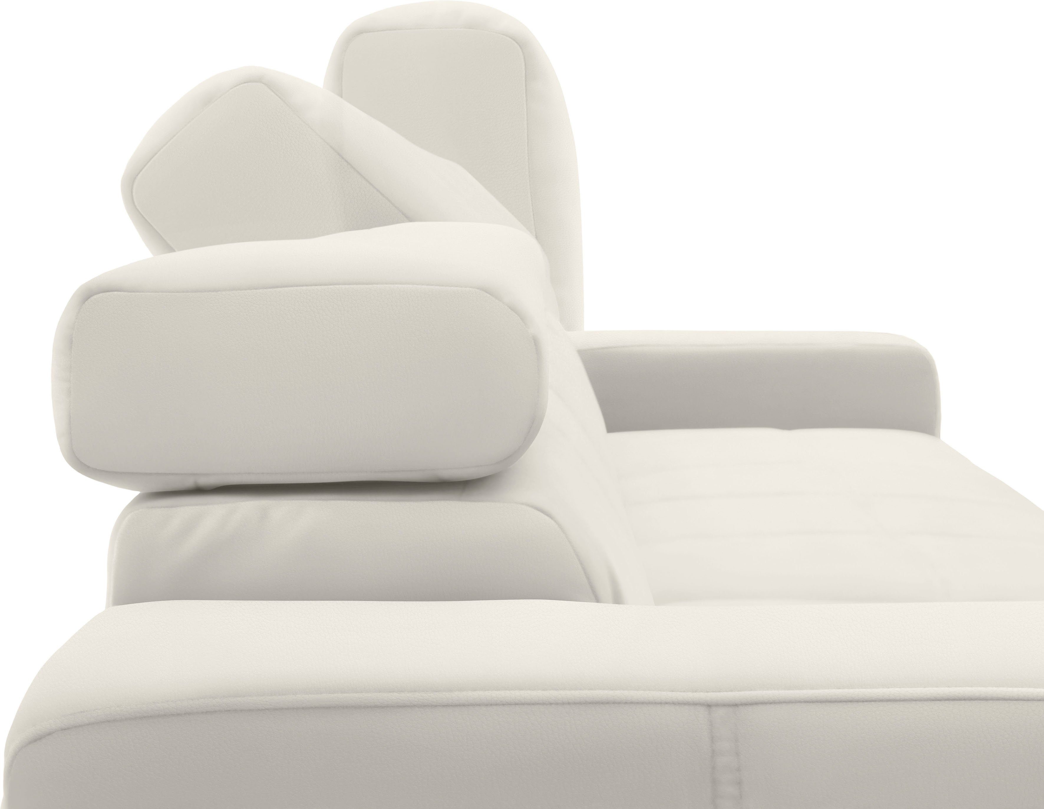 DOMO collection Ecksofa Brandon, mit Kopfteilverstellung, wahlweise Sitztiefenverstellung, auch in Cord